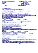 Đề kiểm tra một tiết học kì II Sinh học lớp 7 (Đề 1) - Năm học 2011-2012 - Trường THCS Nguyễn Khuyến